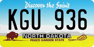 ND license plate KGU936