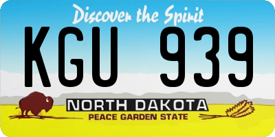 ND license plate KGU939
