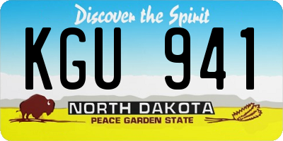 ND license plate KGU941