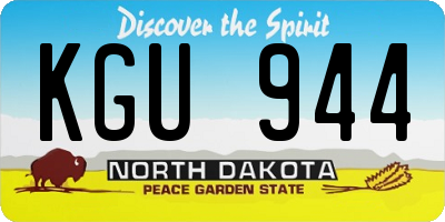 ND license plate KGU944