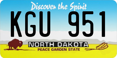 ND license plate KGU951