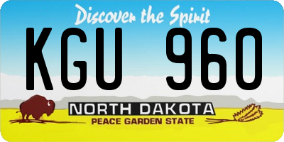 ND license plate KGU960