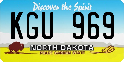ND license plate KGU969