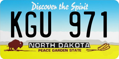 ND license plate KGU971