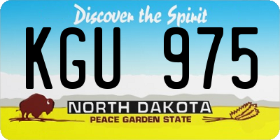 ND license plate KGU975
