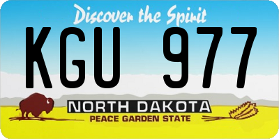 ND license plate KGU977