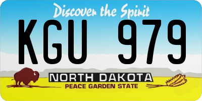 ND license plate KGU979