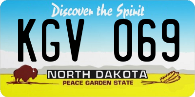 ND license plate KGV069