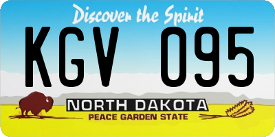 ND license plate KGV095