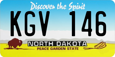 ND license plate KGV146