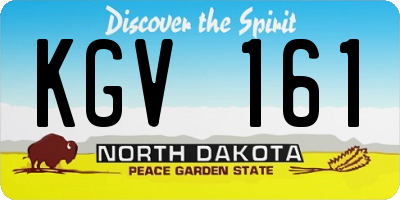 ND license plate KGV161