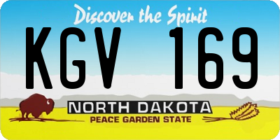 ND license plate KGV169