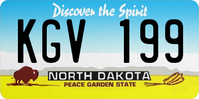 ND license plate KGV199