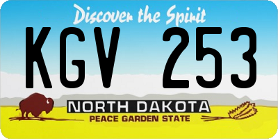 ND license plate KGV253