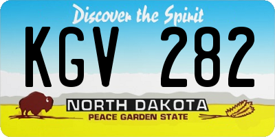 ND license plate KGV282