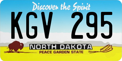 ND license plate KGV295