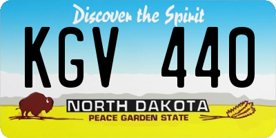 ND license plate KGV440