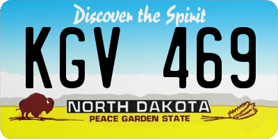 ND license plate KGV469
