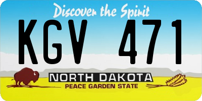 ND license plate KGV471