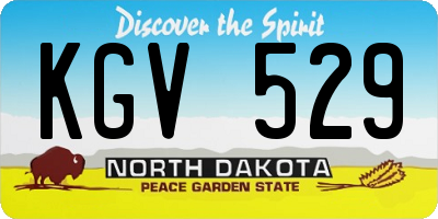 ND license plate KGV529