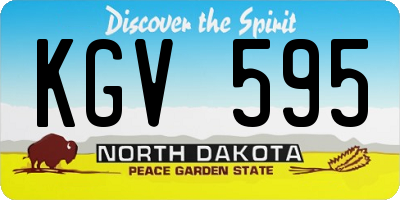 ND license plate KGV595