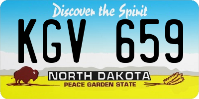ND license plate KGV659