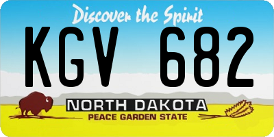 ND license plate KGV682