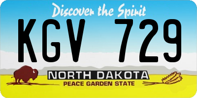 ND license plate KGV729
