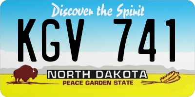 ND license plate KGV741