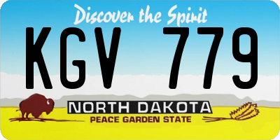 ND license plate KGV779