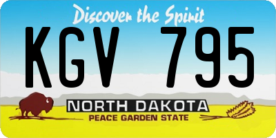 ND license plate KGV795