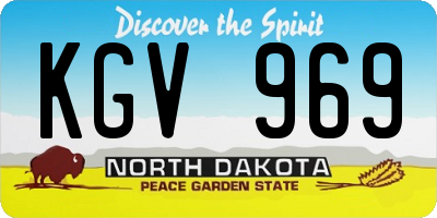 ND license plate KGV969