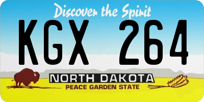 ND license plate KGX264