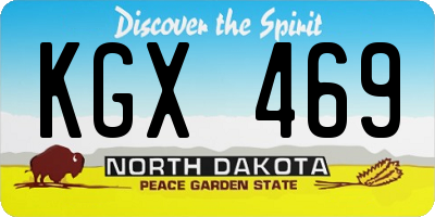 ND license plate KGX469