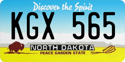 ND license plate KGX565