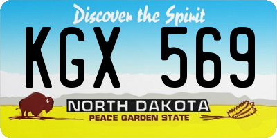 ND license plate KGX569
