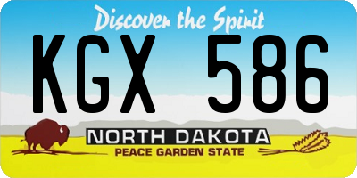 ND license plate KGX586