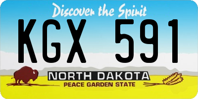 ND license plate KGX591