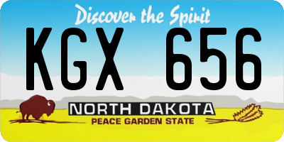 ND license plate KGX656