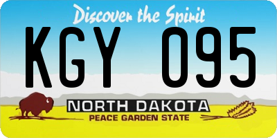 ND license plate KGY095