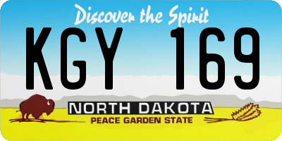 ND license plate KGY169