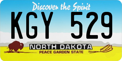 ND license plate KGY529