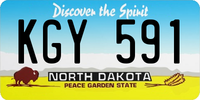 ND license plate KGY591