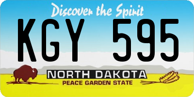 ND license plate KGY595