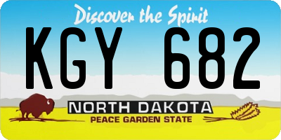 ND license plate KGY682