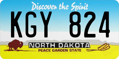 ND license plate KGY824