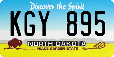 ND license plate KGY895