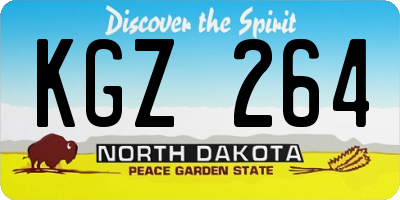 ND license plate KGZ264