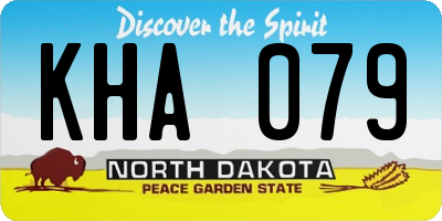ND license plate KHA079