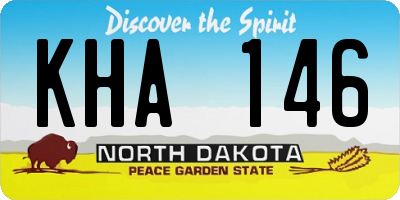 ND license plate KHA146
